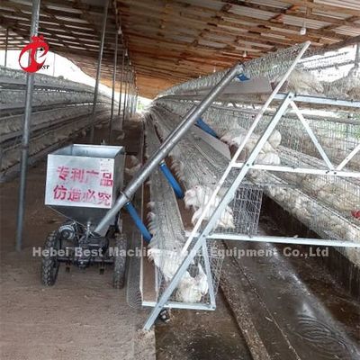 Automatyczny wózek do karmienia kurczaków przeznaczony do klatek dla kurczaków Farma drobiu Sandy